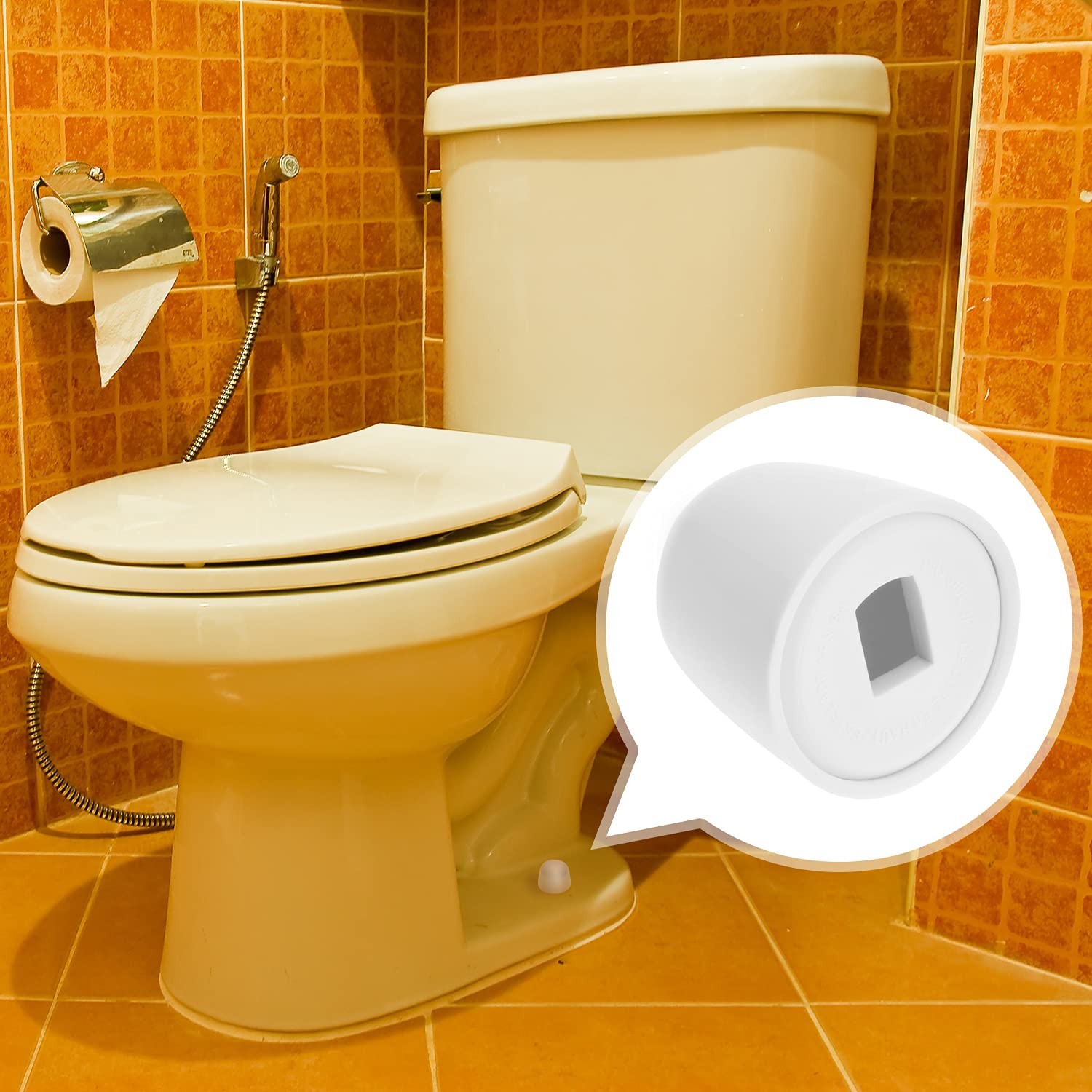 4 Packs White Toilet Bolt Caps Toilet Seat Floor Bolts Caps Universal Floor B…