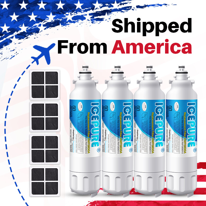 Fit For LG LT800P Kenmore 9490 ADQ73613403 Water Filter & Air Filter 4 Pack