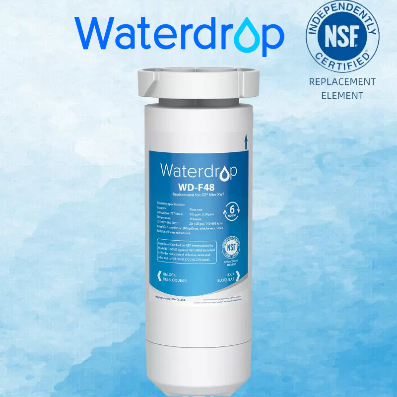 Waterdrop XWF Refrigerator Water Filter, Replacement for GE® XWF, 1 pack