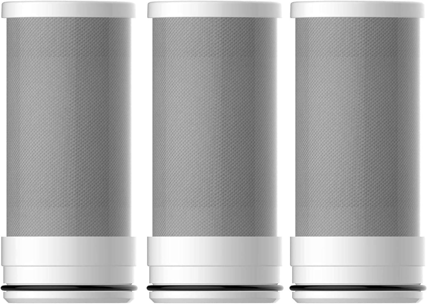 Replacement Faucet Water Filter 3 Count Pack Activated Carbon Fiber 9 Life