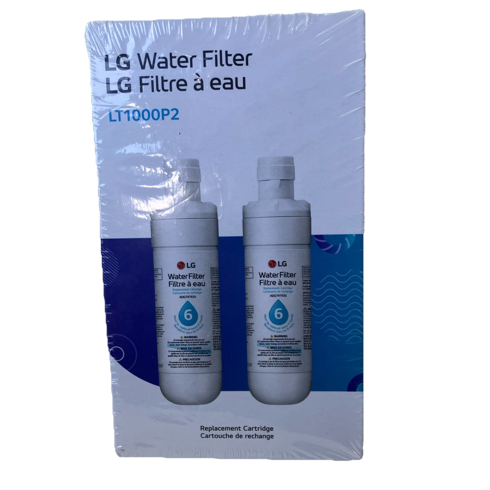 LG Refrigerator Replacement Water Filter LT1000P2 6 Month 200 Gal OEM Genuine