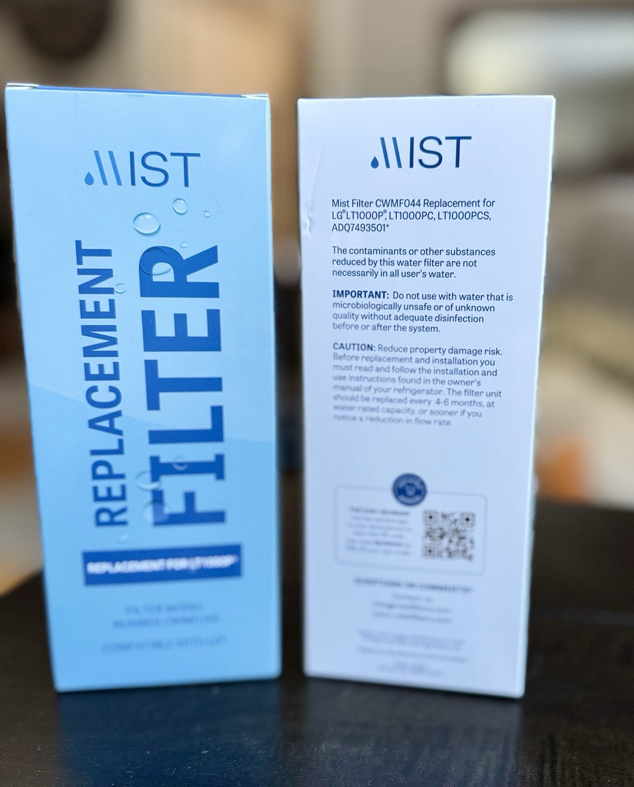 MIST Lt1000P – REPLACEMENT Water FILTERS Model CWMF044 Compatible w LG – 2 NEW