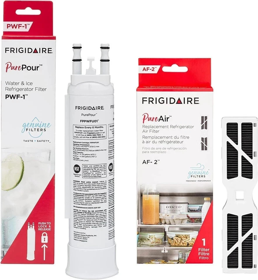 Frigidaire PurePour® PWF-1 (FPPWFU01) & PureAir® AF-2 (FRGPAAF2) Water & Air Fil
