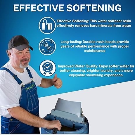 SUPERIOR FILTERS Premium Water Softener Resin 1 Cu Ft Replacement Media – 25L –