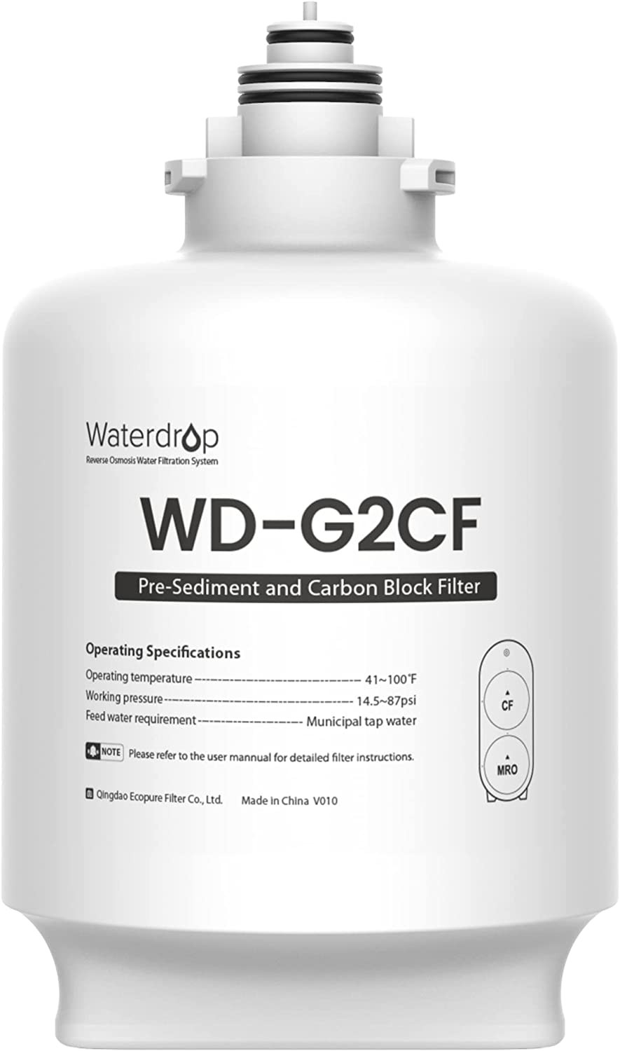 WD-G2CF Filter, Replacement for WD-G2-W, WD-G2-B, WD-G2P600-W Reverse Osmosis…