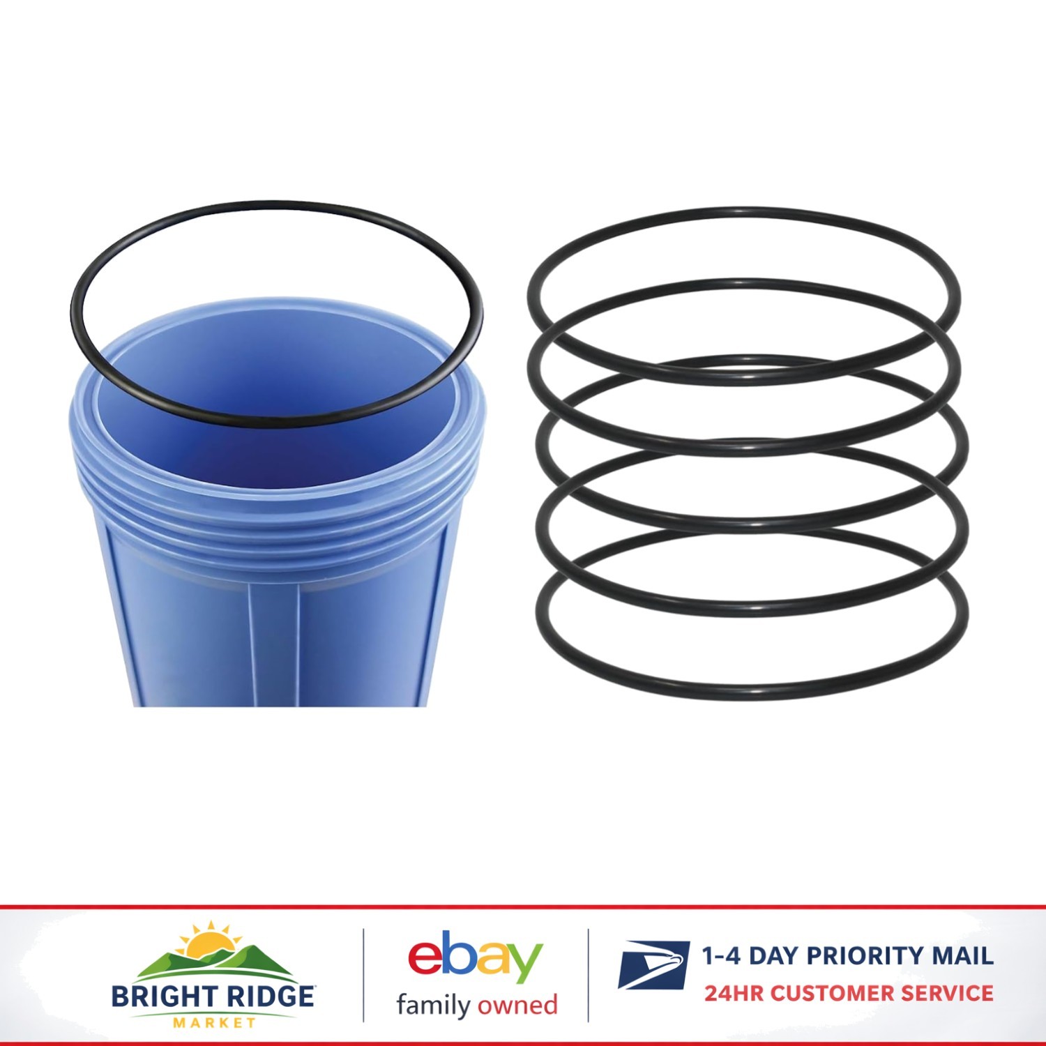 O-Rings for Water Filter Housings, Compatible with Various Brands, 6-Pack