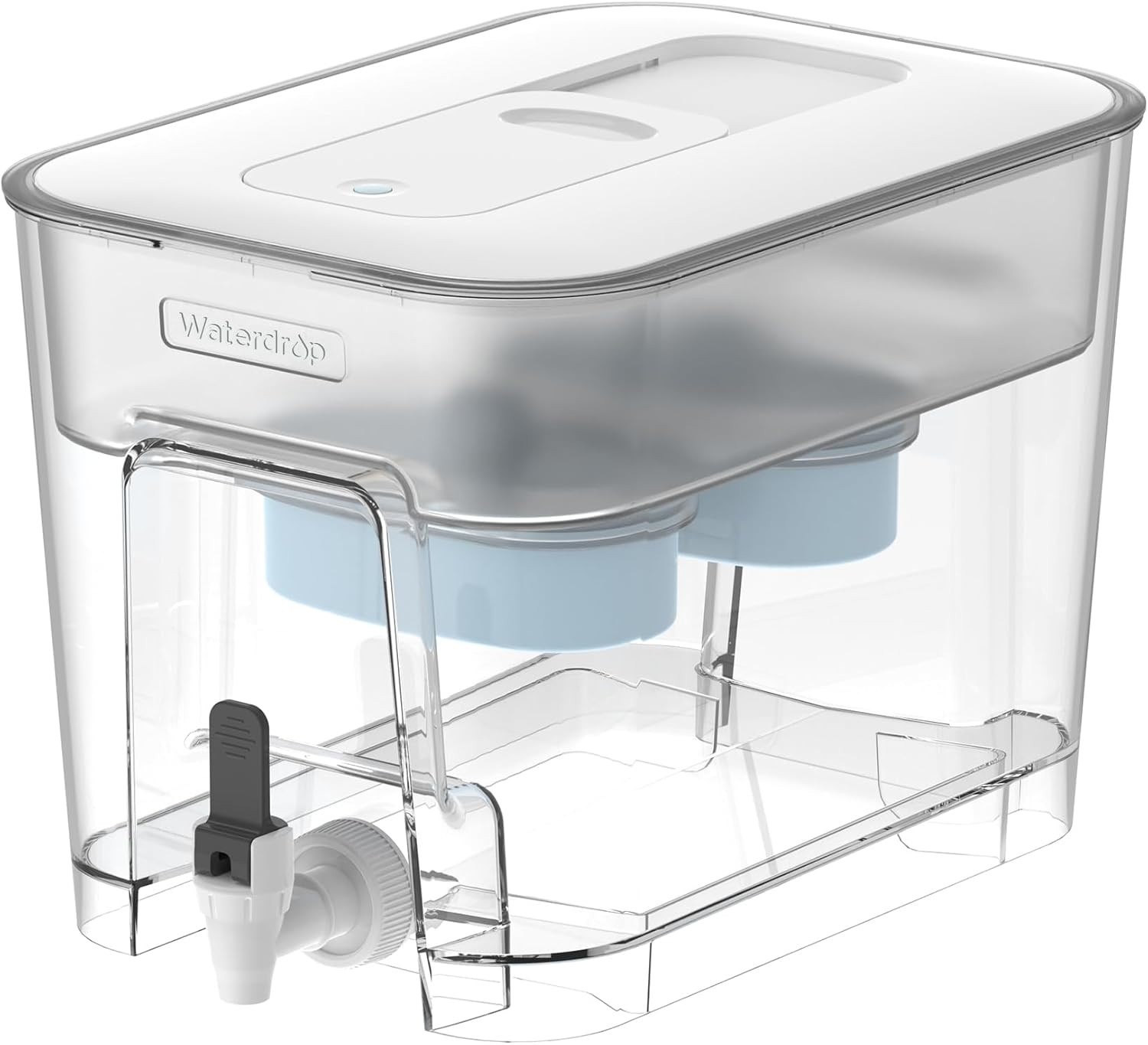 WFD-22L-DF Water Filter Dispenser, 40-Cup Water Purifier, 2 Built-In Filters, 8X