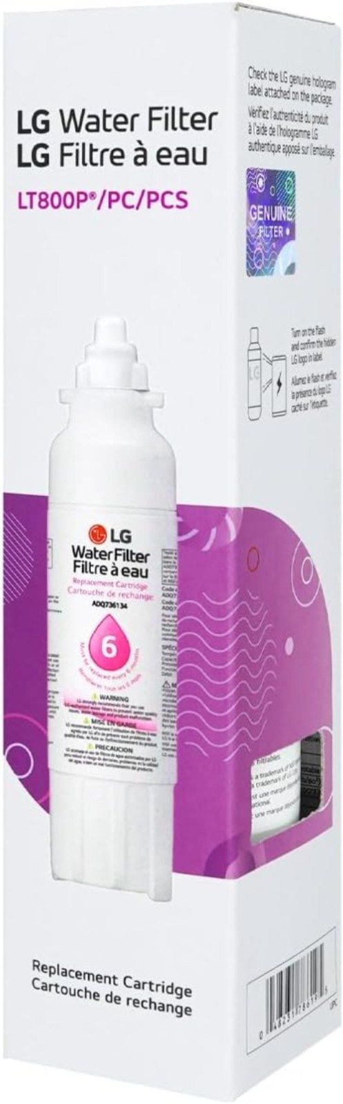 LT800P Water Filter – 6 /200 Gallon, NSF Certified Carbon Fiber Replacement
