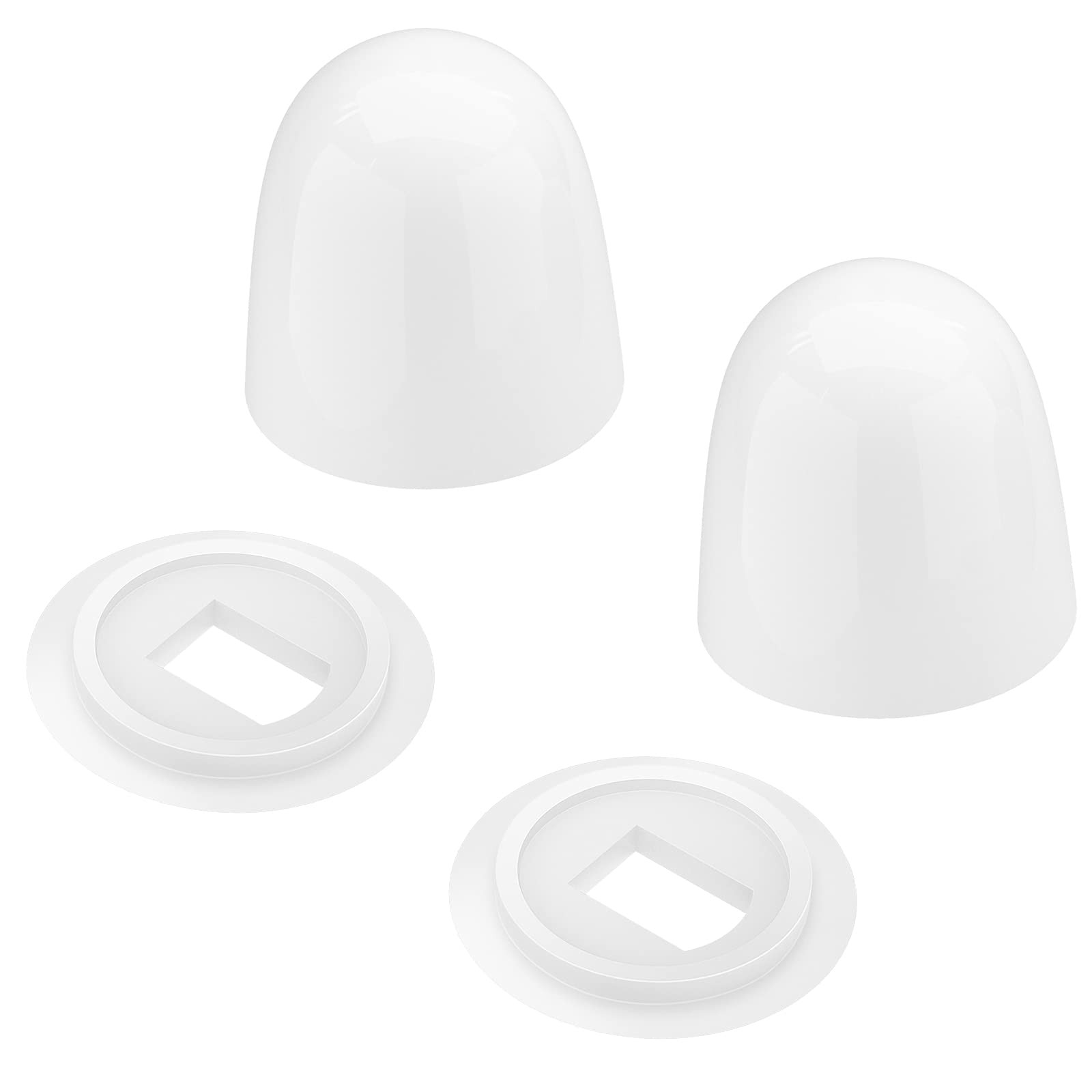 4 Packs White Toilet Bolt Caps Toilet Seat Floor Bolts Caps Universal Floor B…