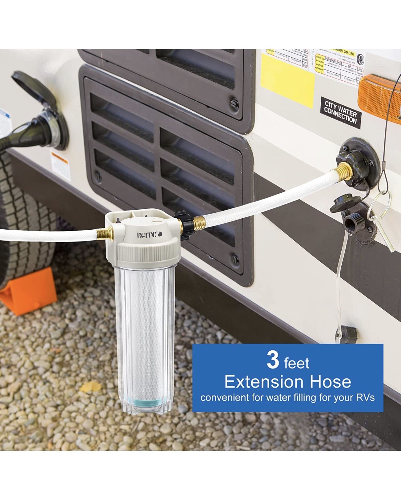 RV Water Filter System Reduces Bad Taste Odors Chlorine Sediment In Box New
