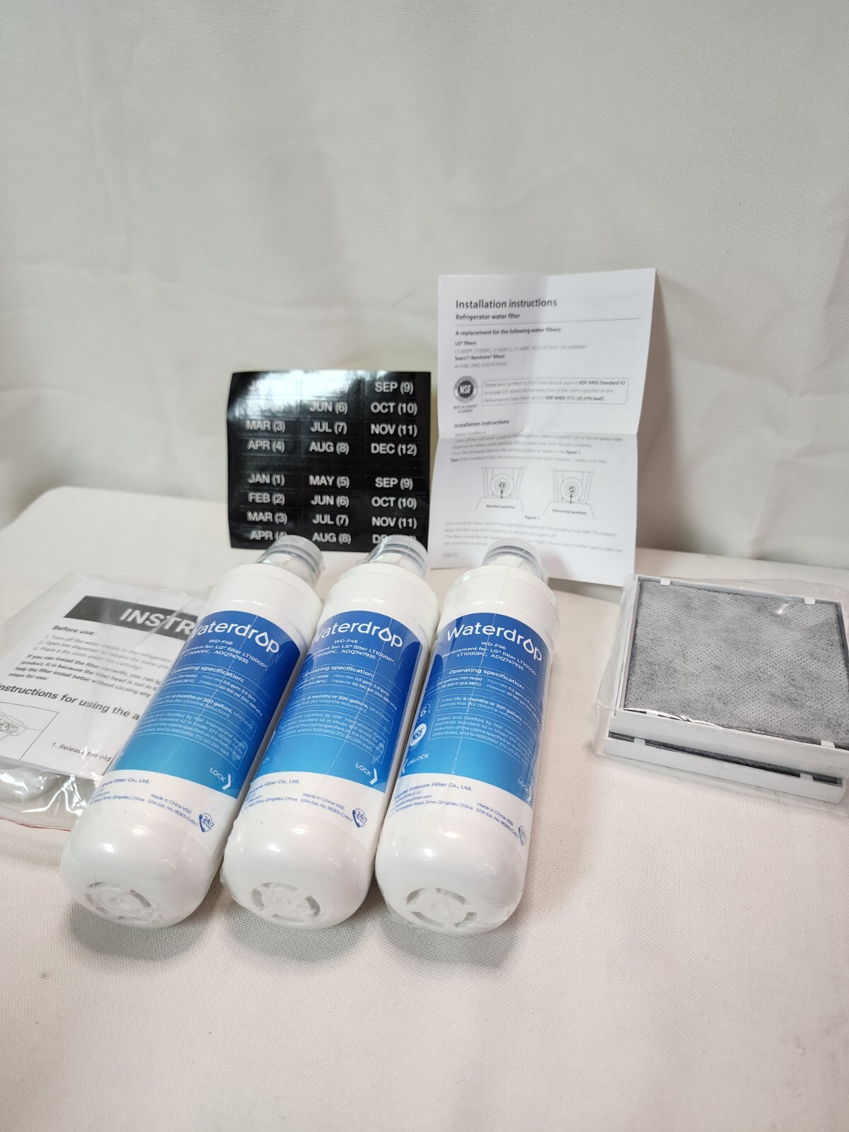 Waterdrop ADQ747935 LT1000PC Replacement for LG LT1000P, 3-Pack Combo