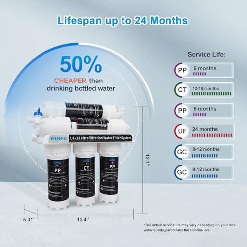 UF33 6 Stages Ultra Filtration under Sink Water Filter System under Counter Wate