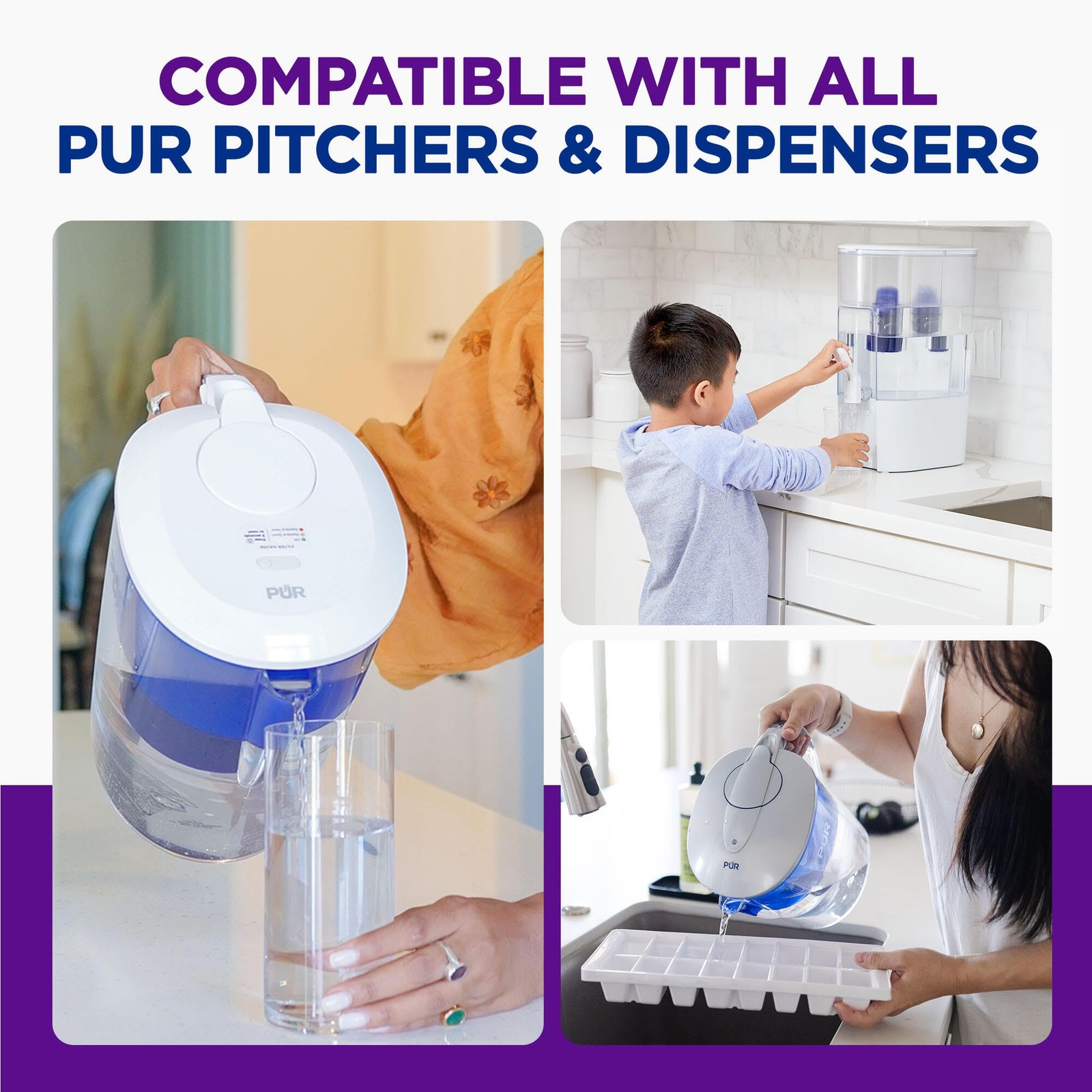 Pur Water Pitcher Dispenser Replacement Filters 2 Count Fast Filtration Nsf C…