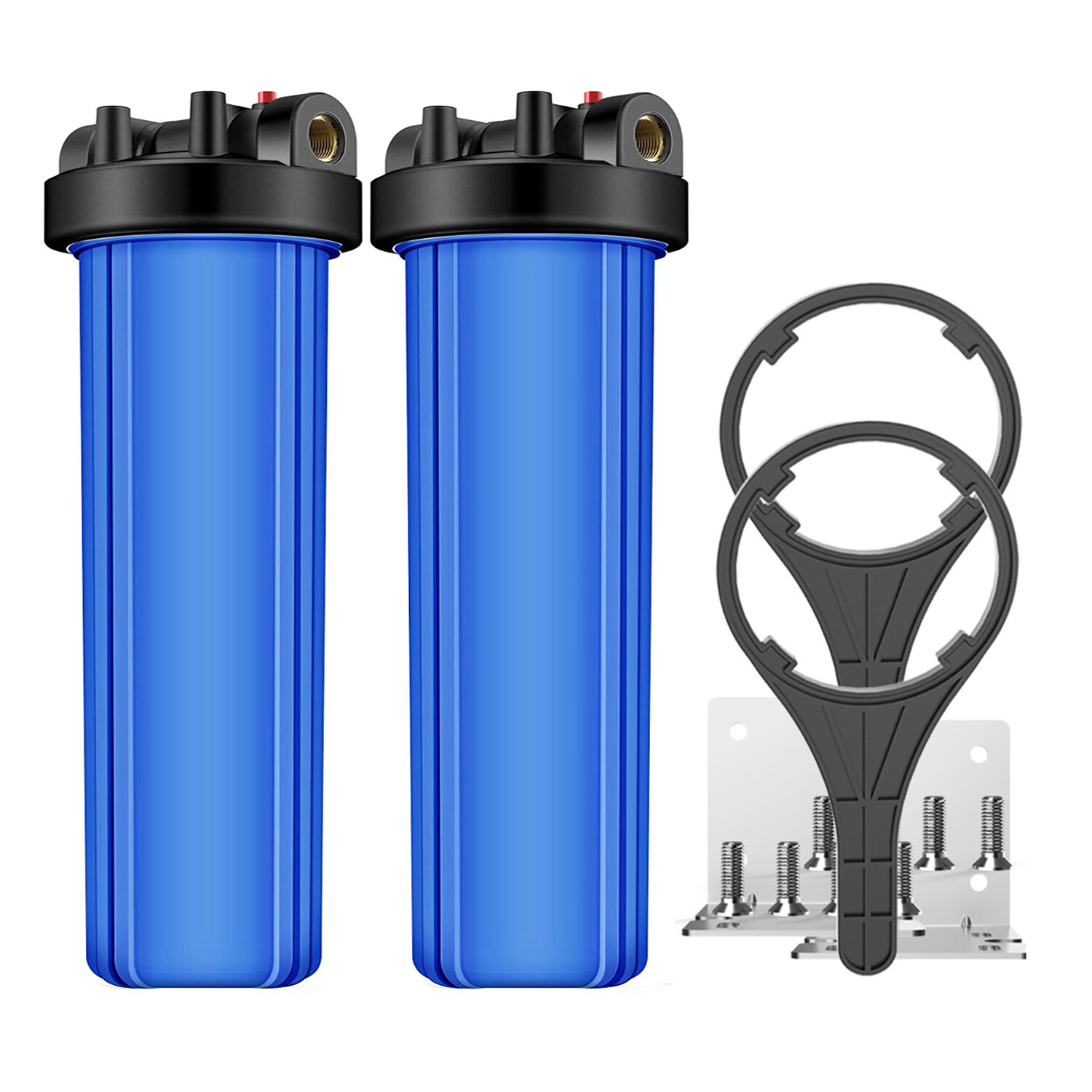 SimPure 20 Inch Big Blue Whole House Water Filter Housing Fit 20″ x 4.5″ Filters