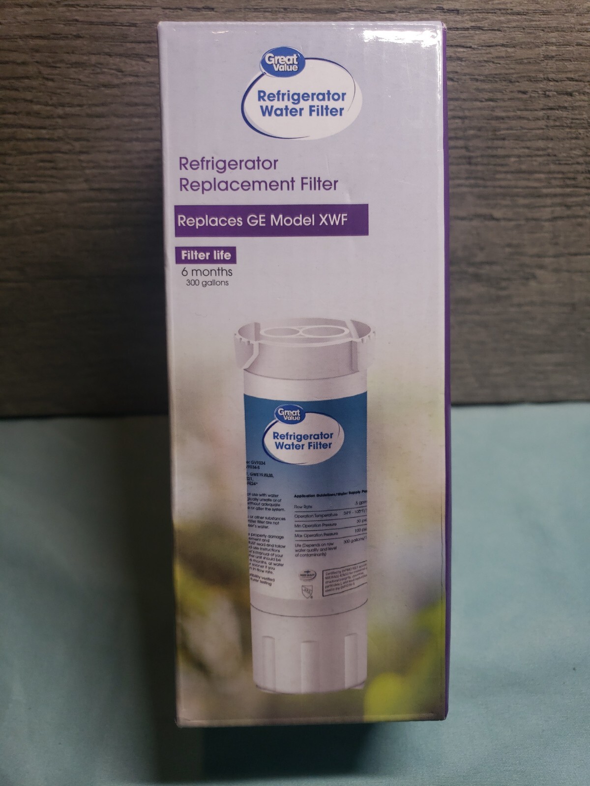 GREAT VALUE XWF Refrigerator Water Filter, for GE XWF, GE Refrigerator Models