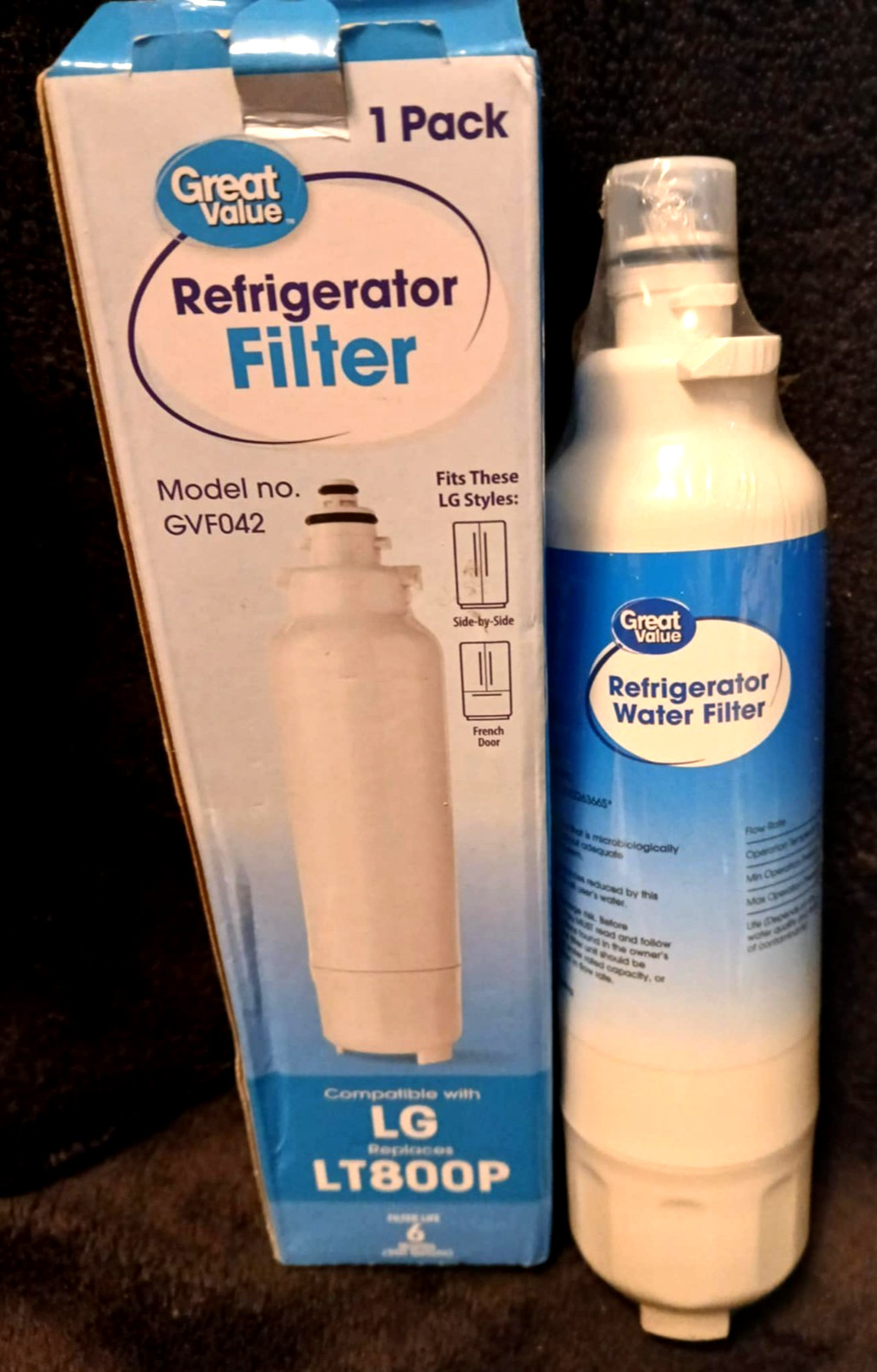 Great Value Refrigerator Filter GVF042 Filter LT800P- New in Plastic Wrap.