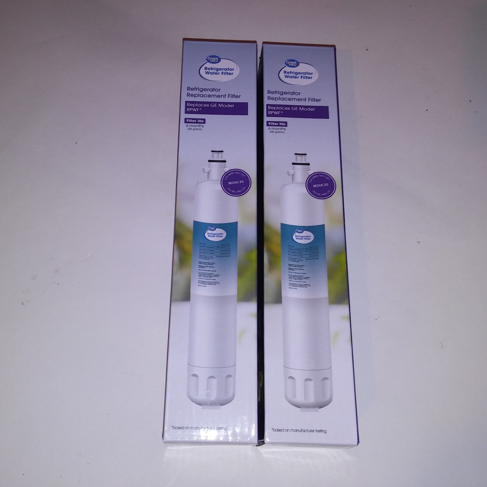 Set of 2 Great Value Refrigerator Water Filter Replacement GE Compatible Model