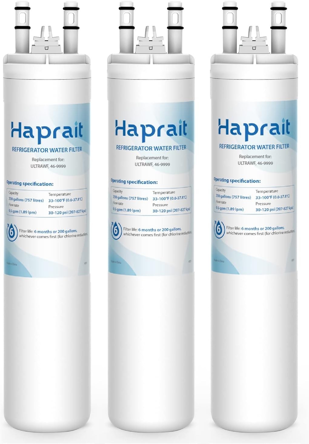 3 PACK Haprait HP005 Water Filter for ULTRAWF 469999 A0094E28261 3957684 9919