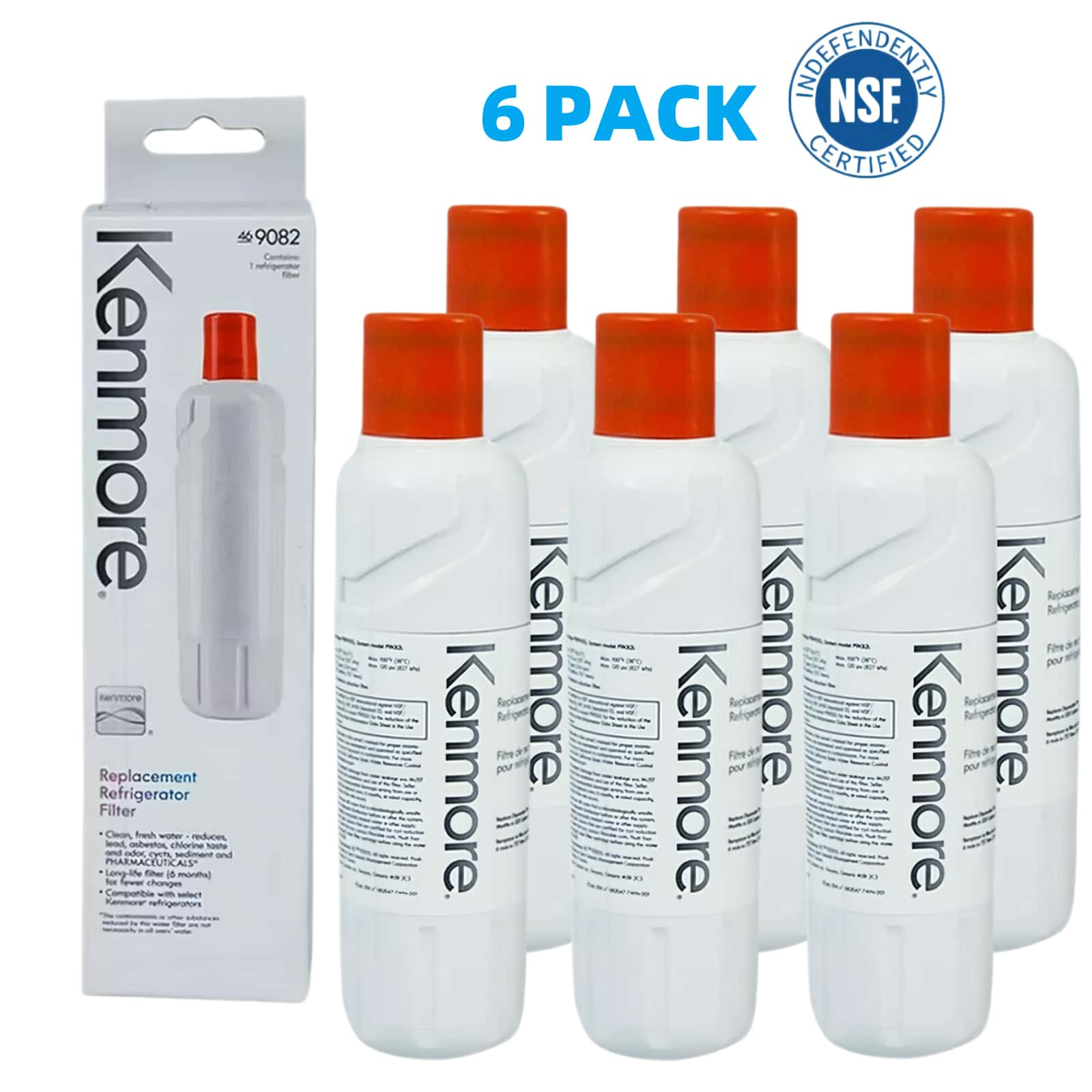 5 Pcs Kenmore 9082 469082 Refrigerator Water Filter 46-9082 US stock-NEW SEALED