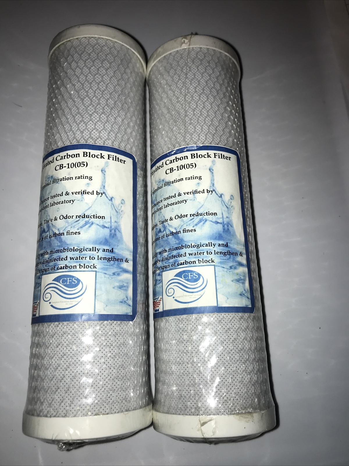 2 Water Filter Activated Carbon Block Filter Cartridge 10″