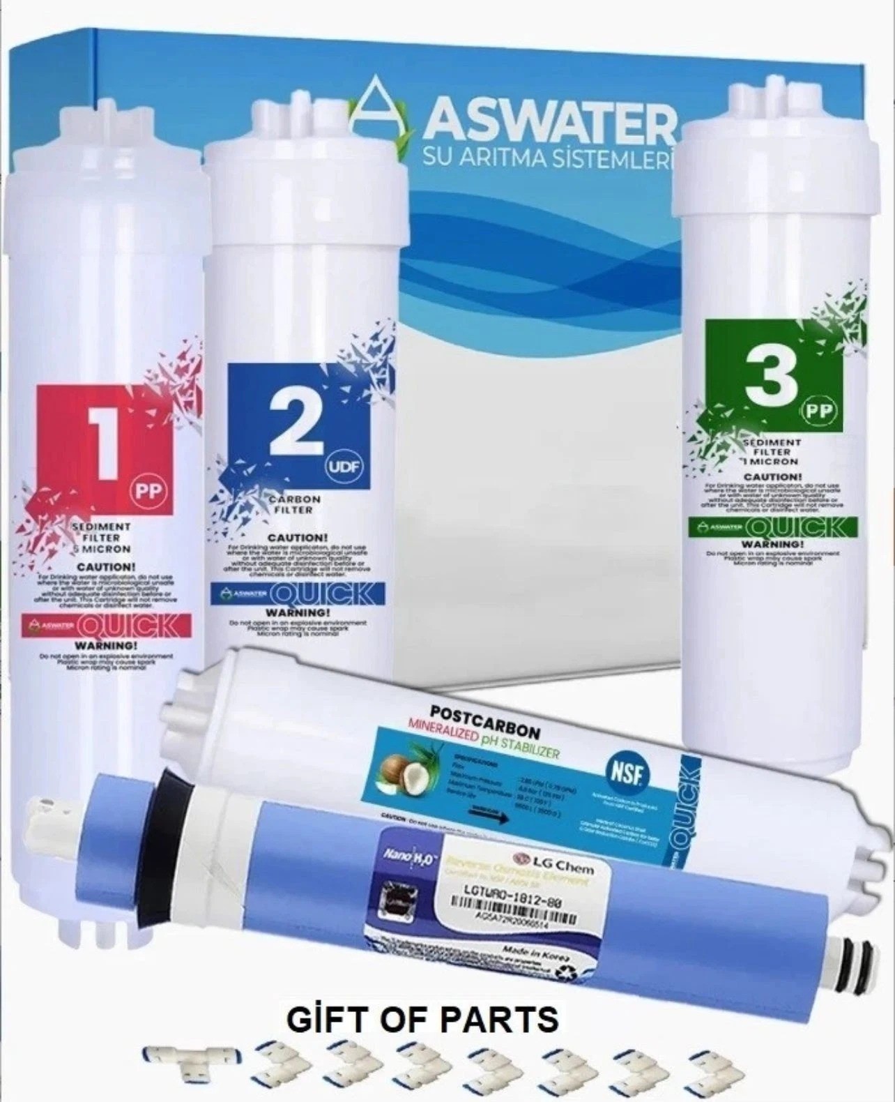 Ihlas Aura Cebilon Platinum /Plus Silver Compatible Water Purifier 5 Pcs Filter