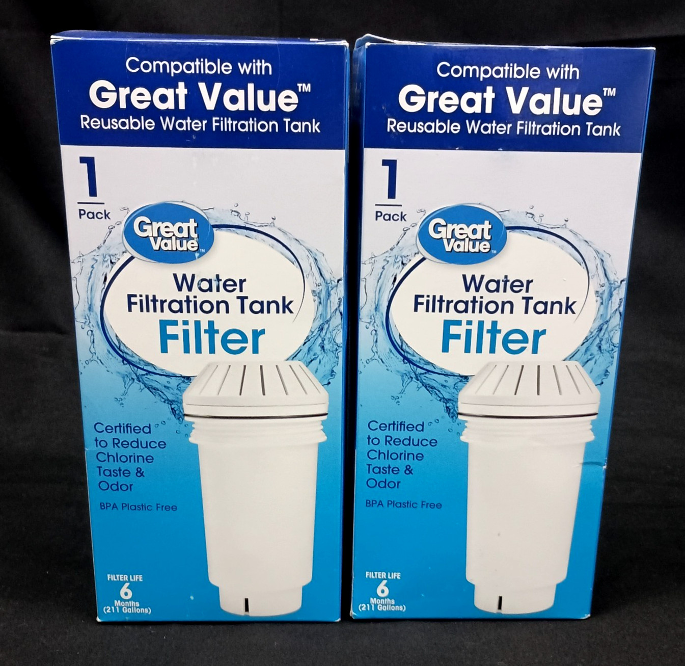 2 -PACK Great Value Water Filtration Tank Replacement Filter for GVWF