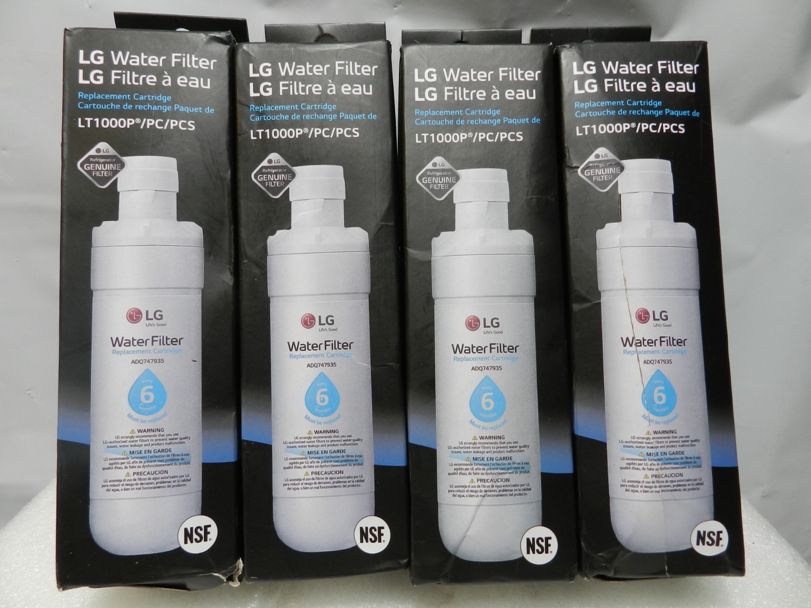 4 New Refresh Refrigerator Ice Water Filter For LG LT1000P ADQ747935 (M52K)