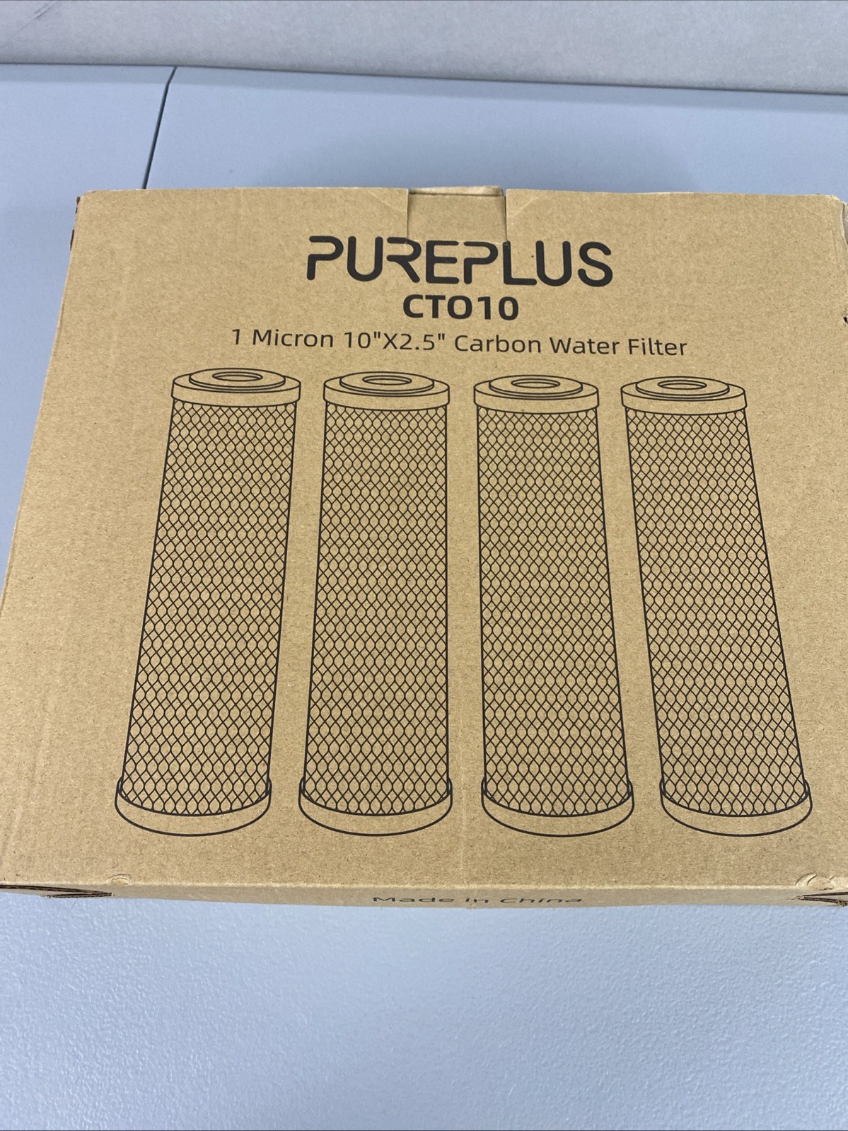 3 Pack Pureplus CT010 Sintering Activated Carbon Block Water Filter 10″ x 2.5″
