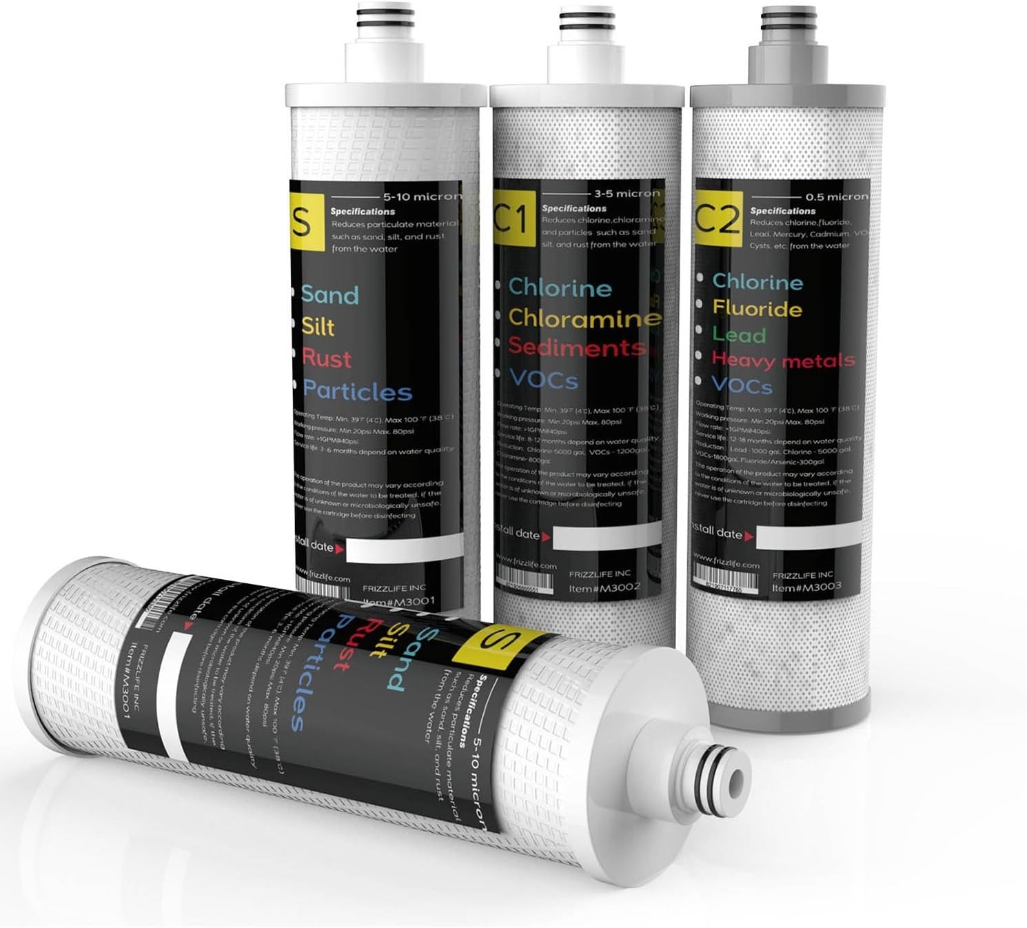 Carbon Fiber Filter Cartridge Set 4 Pack for SK99 SP99 Systems High Performance