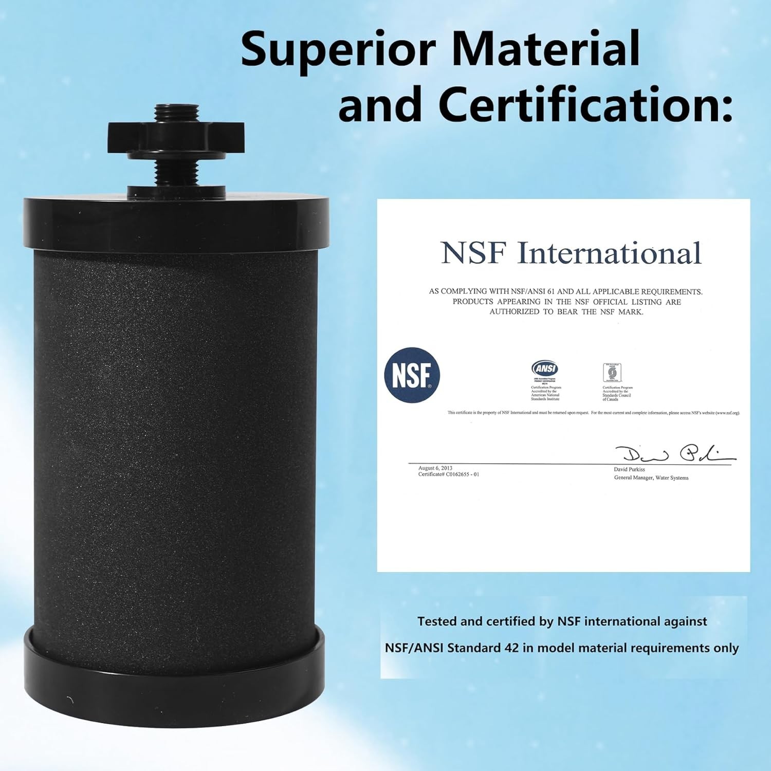2387 Pro Filter Replacement, NSF/ANSI 42 Certified for Alexapure Water Filter Re