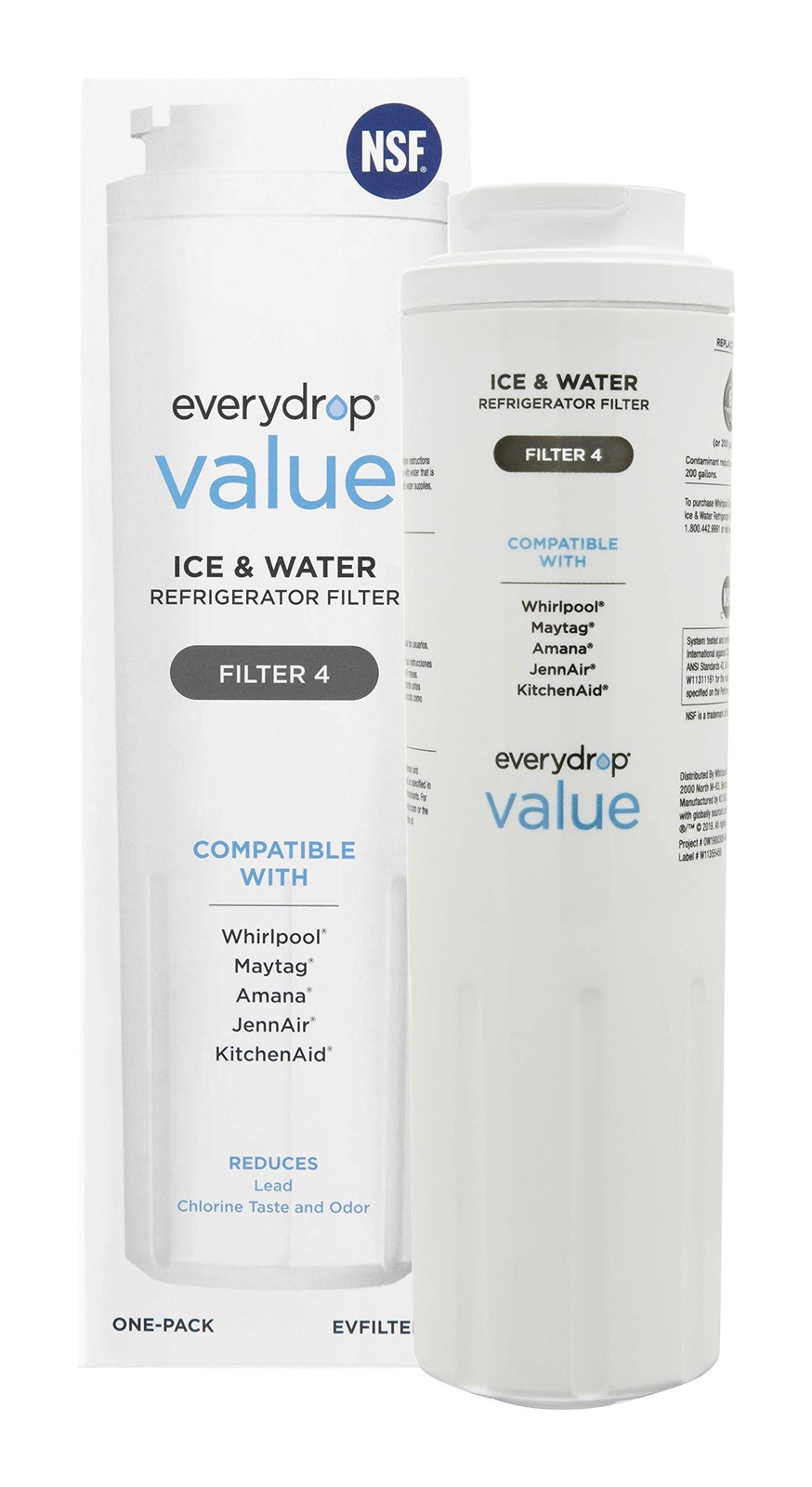 everydrop® Value by Whirlpool Ice and Water 1 Count (Pack of 1), White
