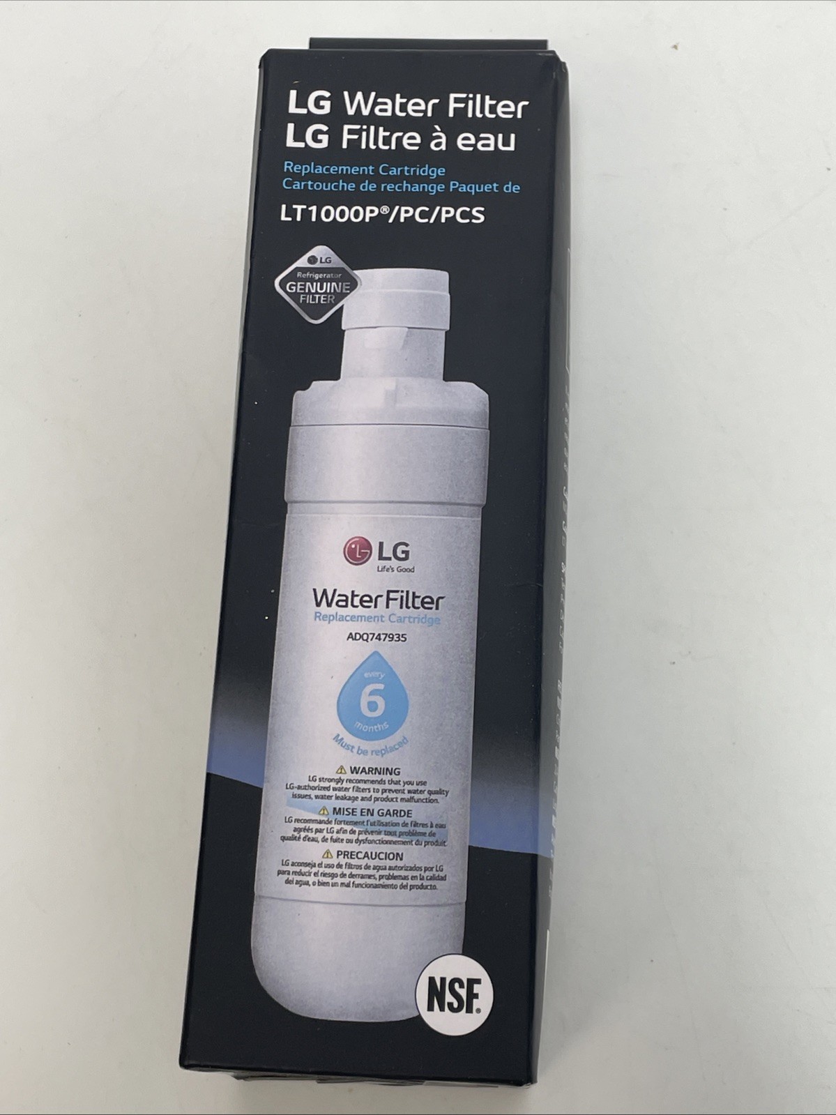 LG LT1000P Fridge Replacement Refrigerator Water Filter ADQ747935 Genuine New
