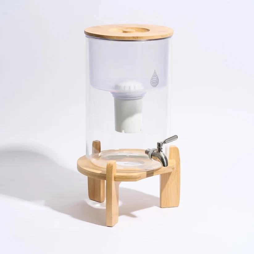 Invigorated Water Ph Recharge Countertop Glass Alkaline Water Filter Dispenser
