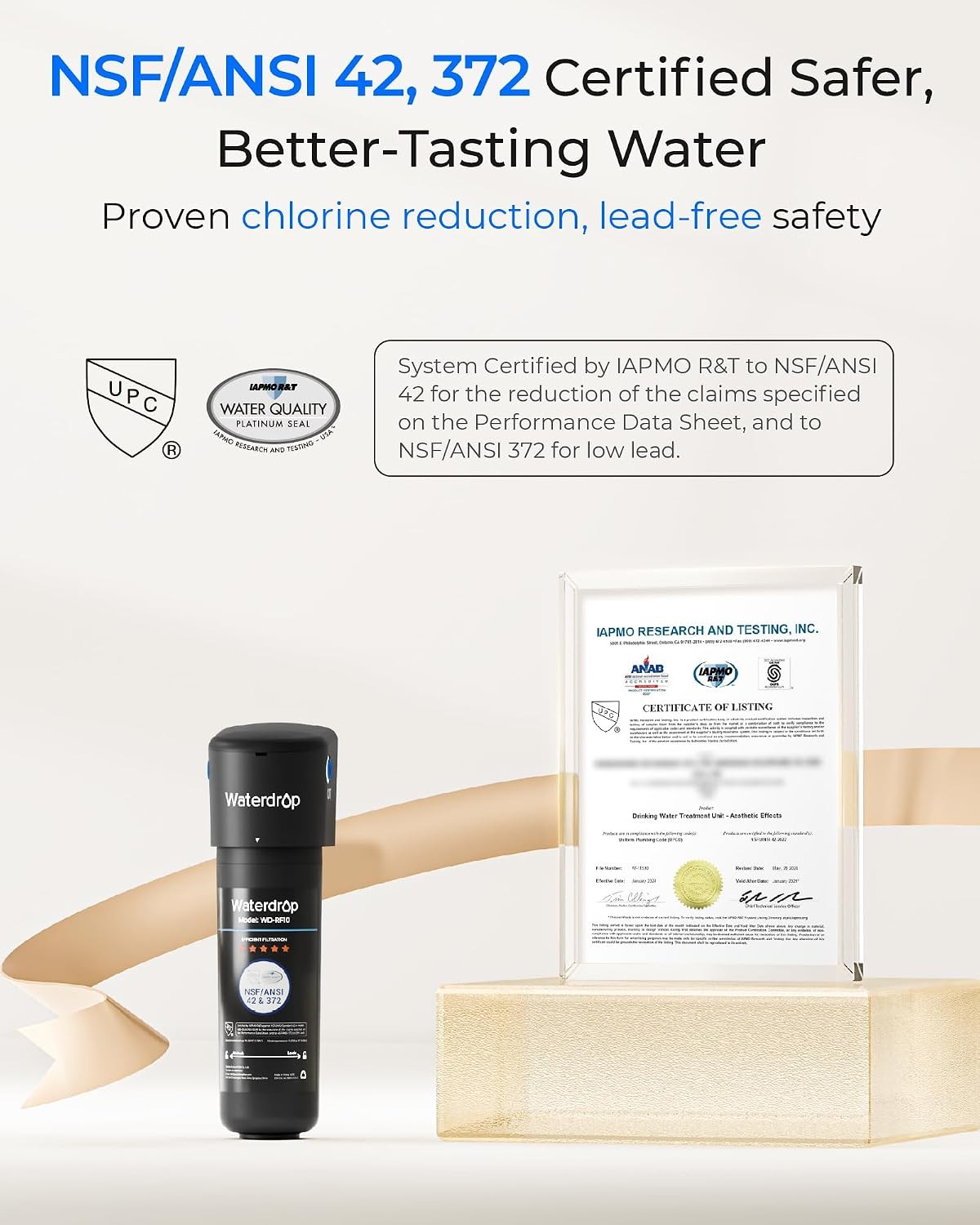 Waterdrop 10UA Under Sink Water Filter System AND Extra RF10 Water Filter