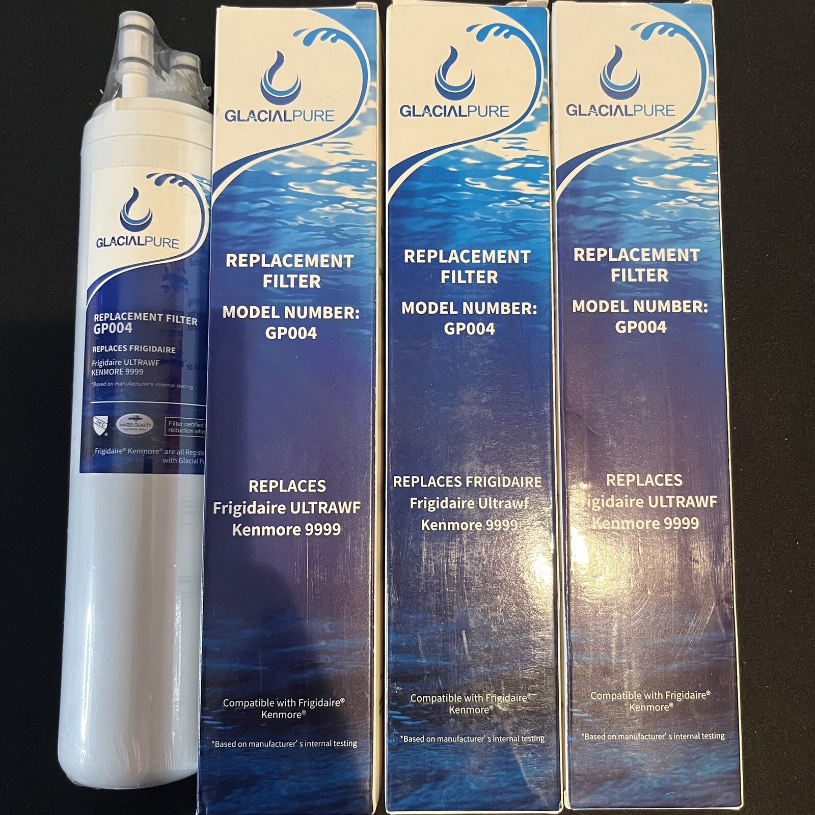 3 Pack GLACIER PURE Replacement 469999 WF3CB Water Filter GP004 NEW and SEALED