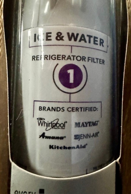 Drop #1 Ice & Water Refrigerator Filter ΕDR1RXD1 (W10295370A)
