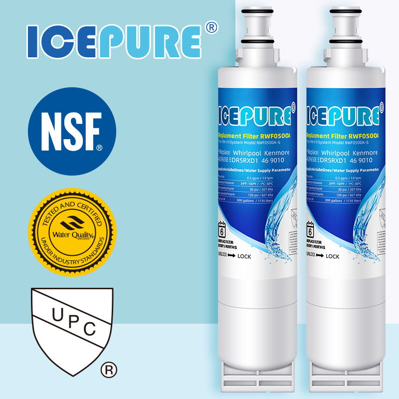 2 PACK Fit For 4396508 4396508P 4396508T Refrigerator Water Filter ICEPURE