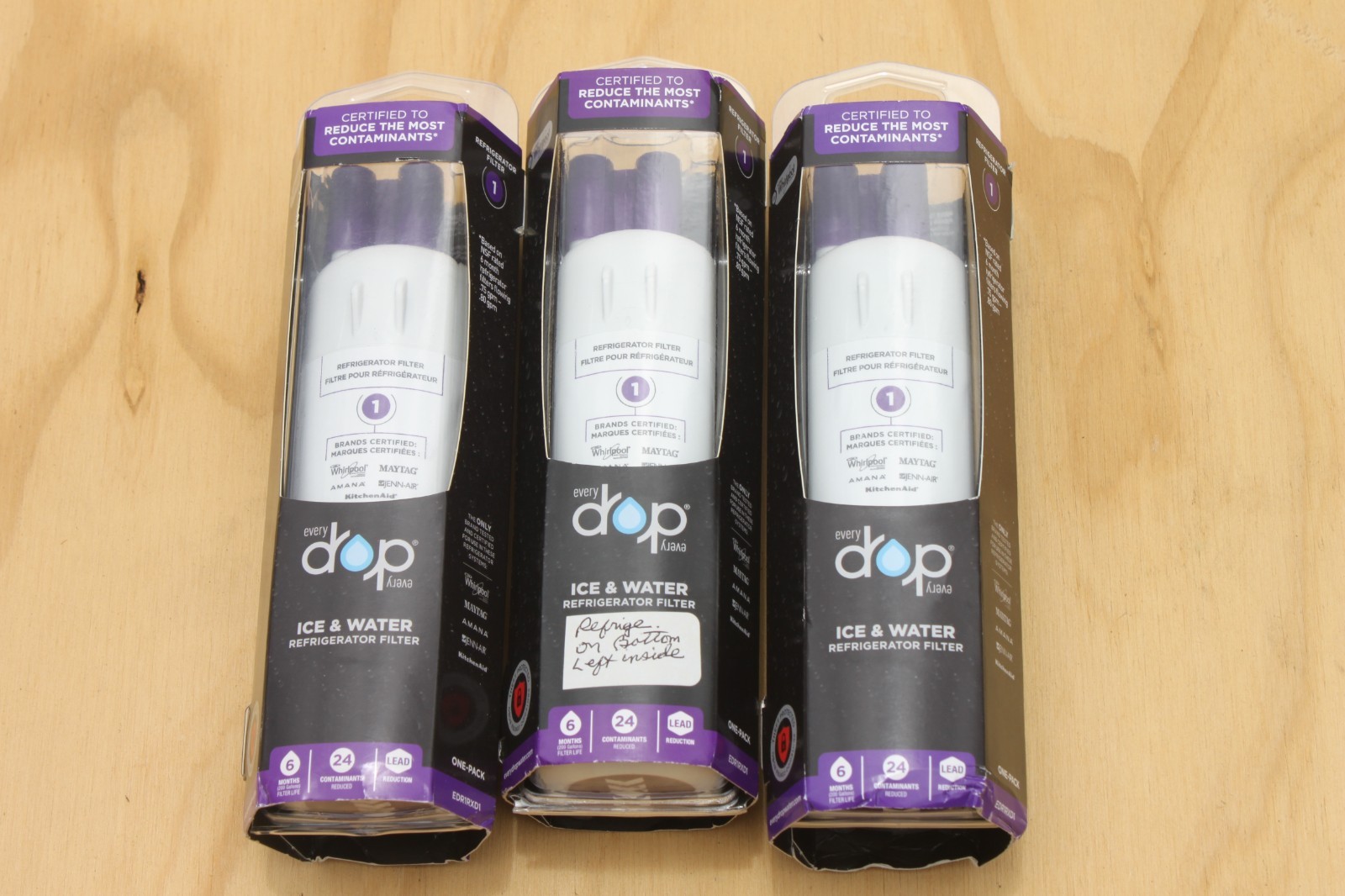 Lot of 3 Refrigerator Ice and Water Filter Everydrop #1