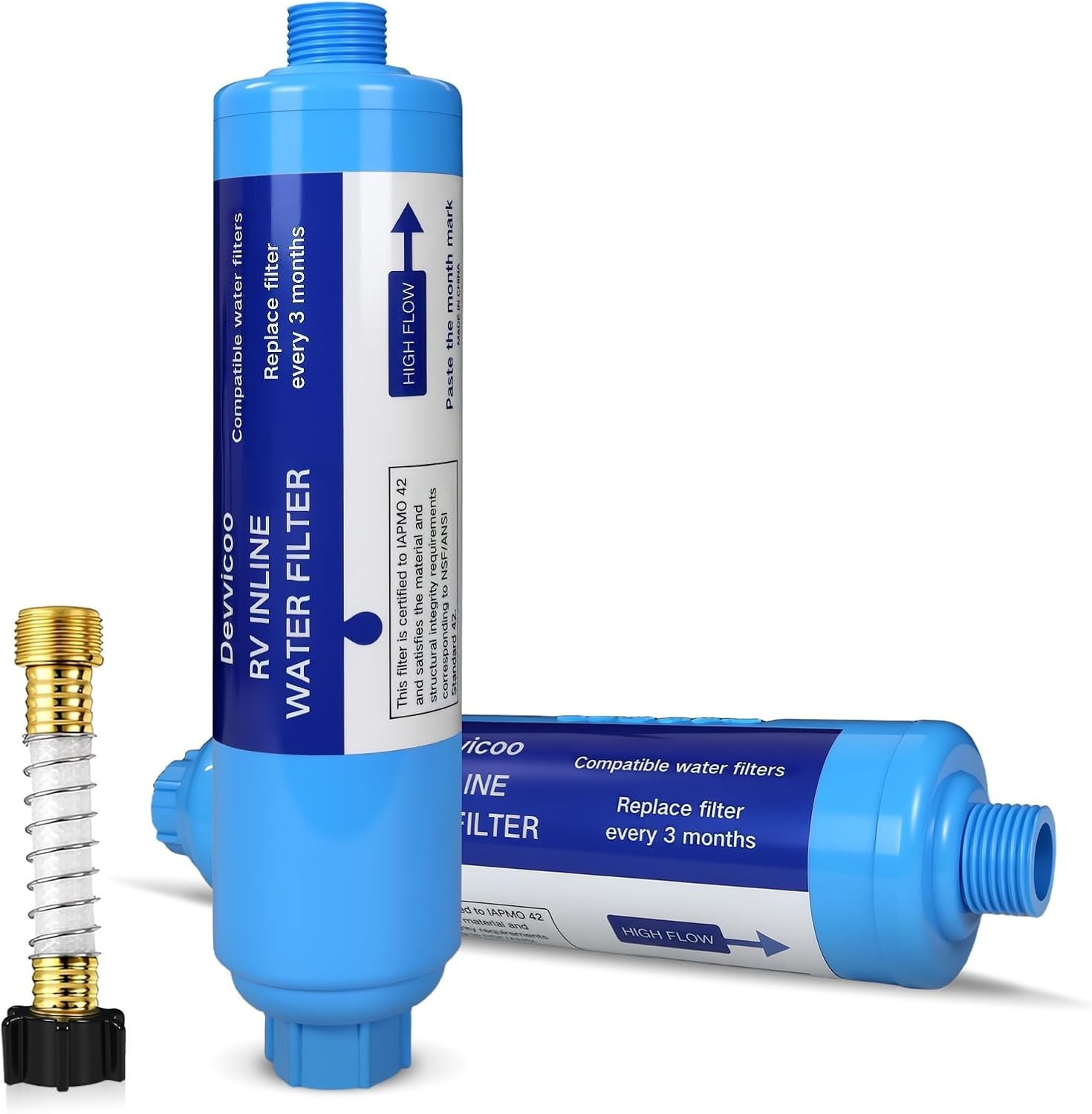 2 Pack RV Water Filter – Inline Hose Water Filter, NSF Tested Lead-Free, Adva…