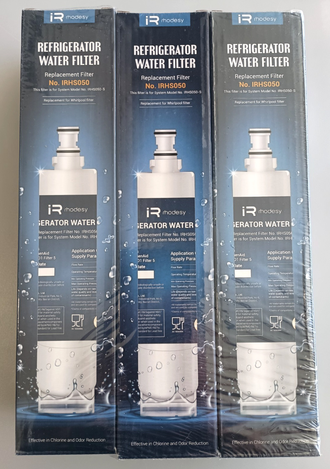 iR Rhodesy Refrigerator Water Filter No. IRHS050 – 3 Pack – For Whirlpool