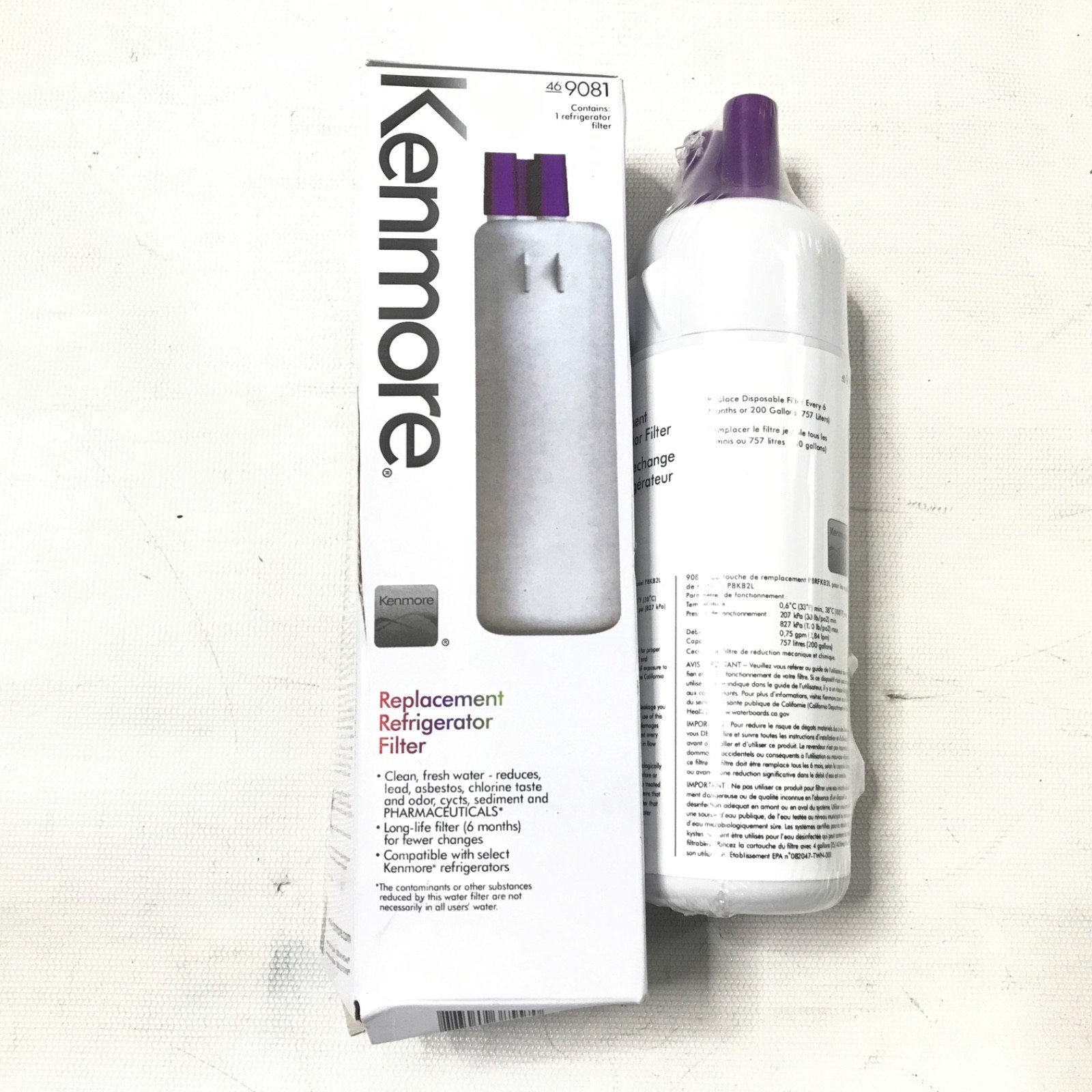 Sealed 2 Pack Kenmore 9081 Replacement Refrigerator Water Filter 46-9081 New