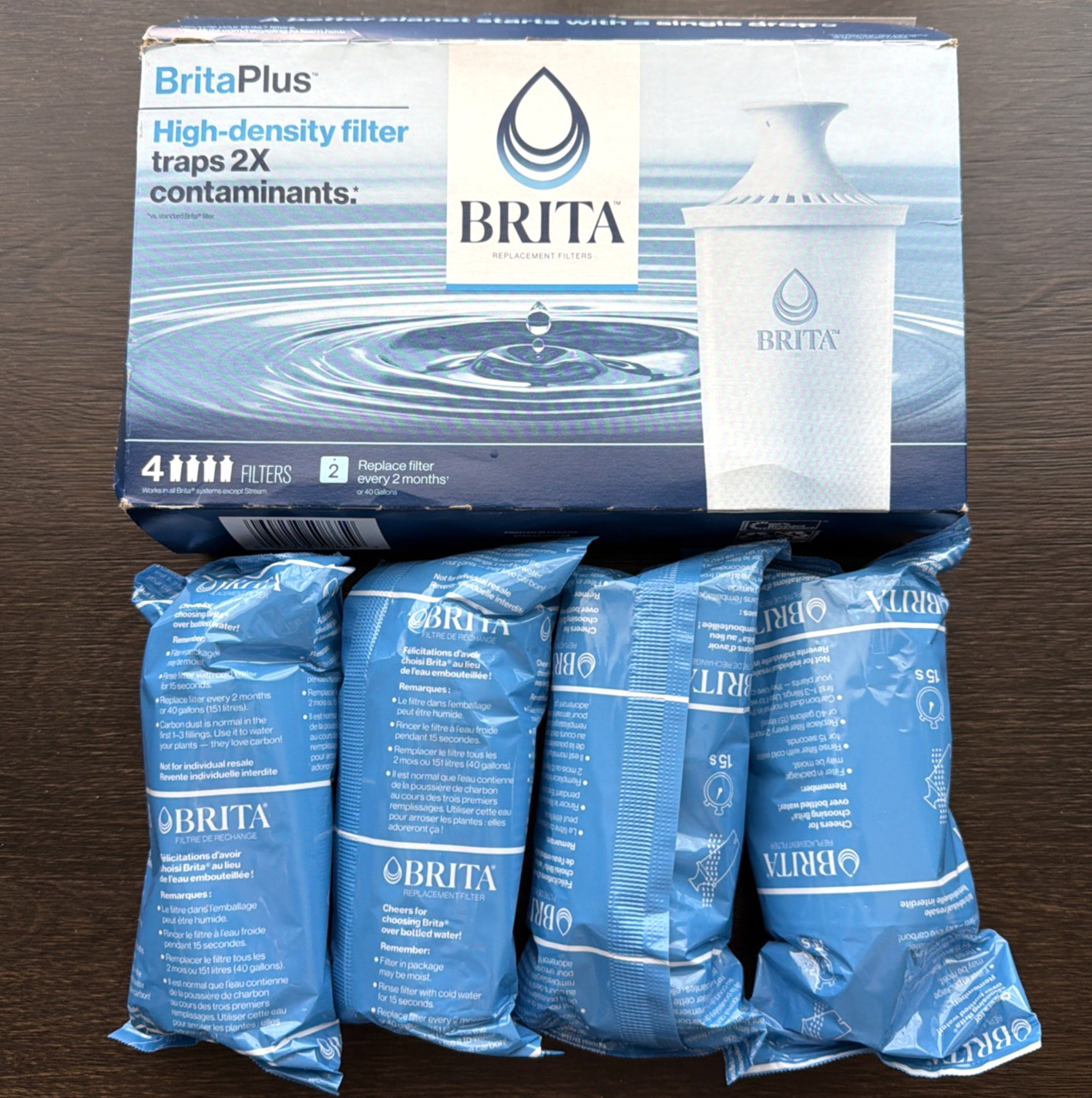 Brita Plus High-Density Filters 4 Pack Model OB08 Sealed Packs
