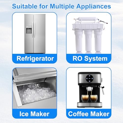 – with Water Line & Fittings for Refrigerator,Ice Maker | Inline Water Filter