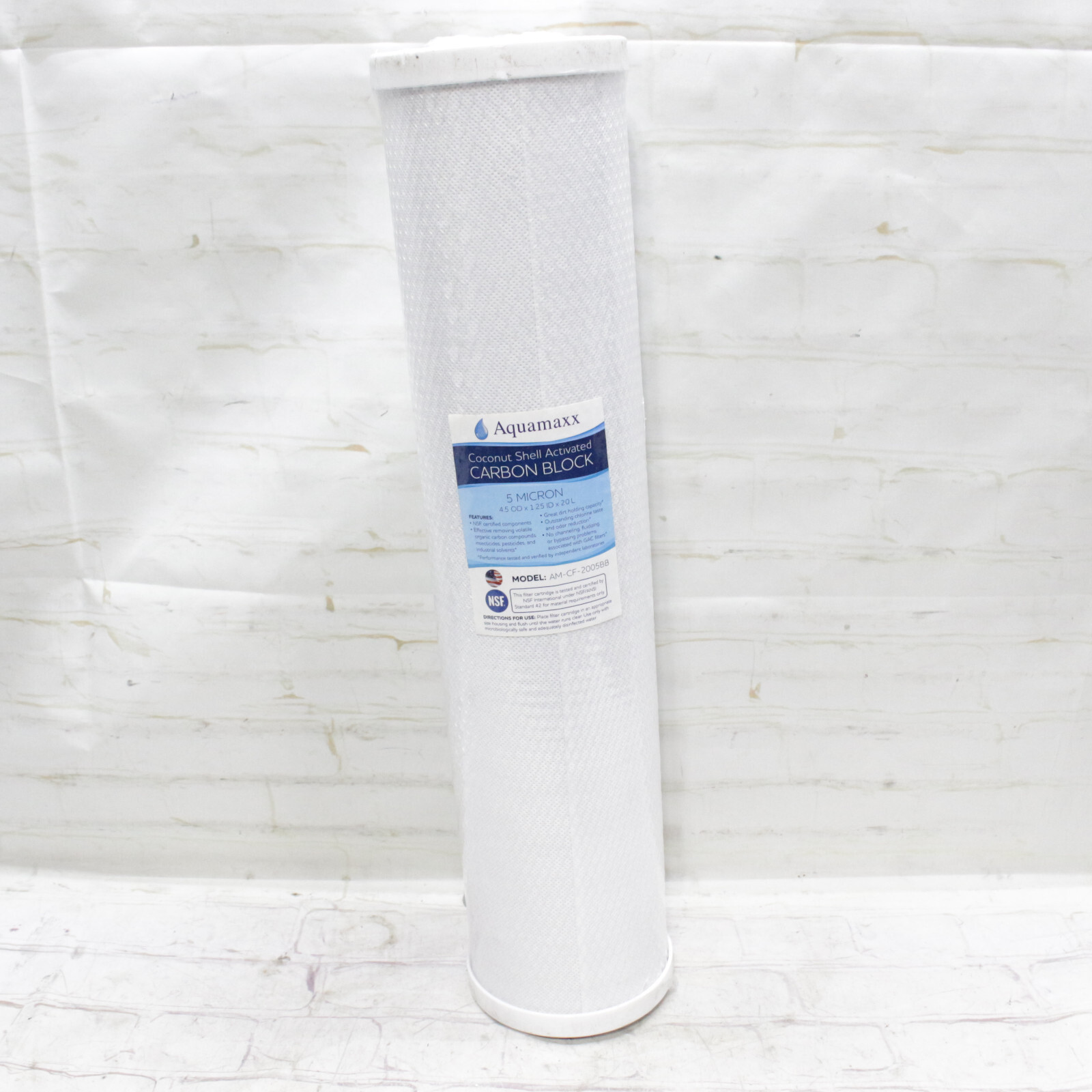 Aquamaxx Coconut Shell Activated Carbon Block 5 Micron AM-CF-2005BB