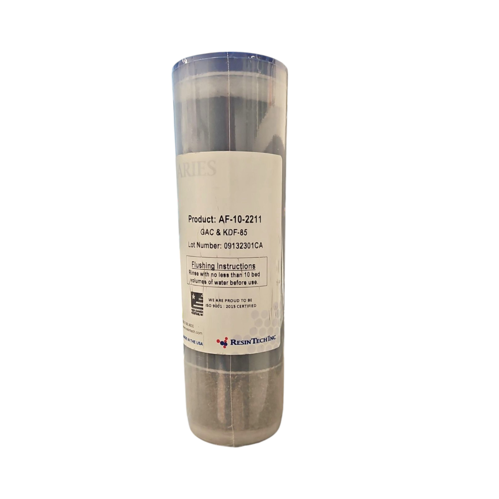 Aries GAC/KDF-85 (1lb) Filter Cartridge 10″ ( AF-10-2211 ) 2.5″x10″Clear