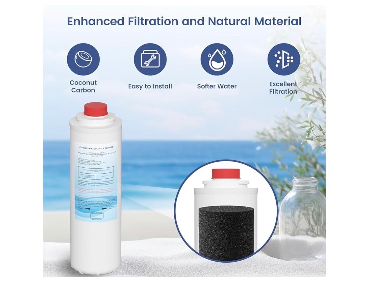 4 PACK 51300C Water Replacement Filter (No Chip) For Elkay ERF750 EWF3000 Ezh20