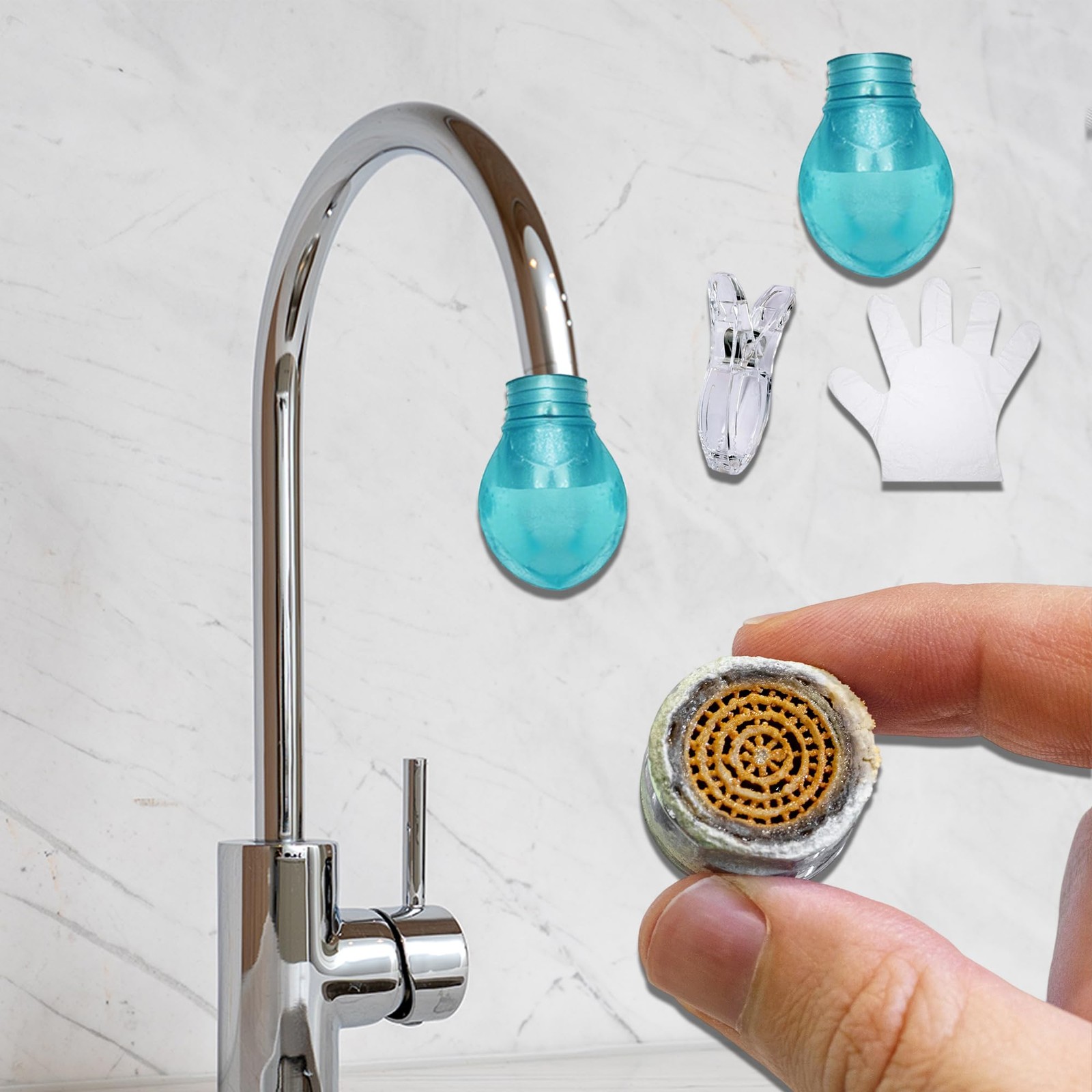 Faucet Descaling Cap for Limescale Removal – Reusable Silicone Cover Gadget T…