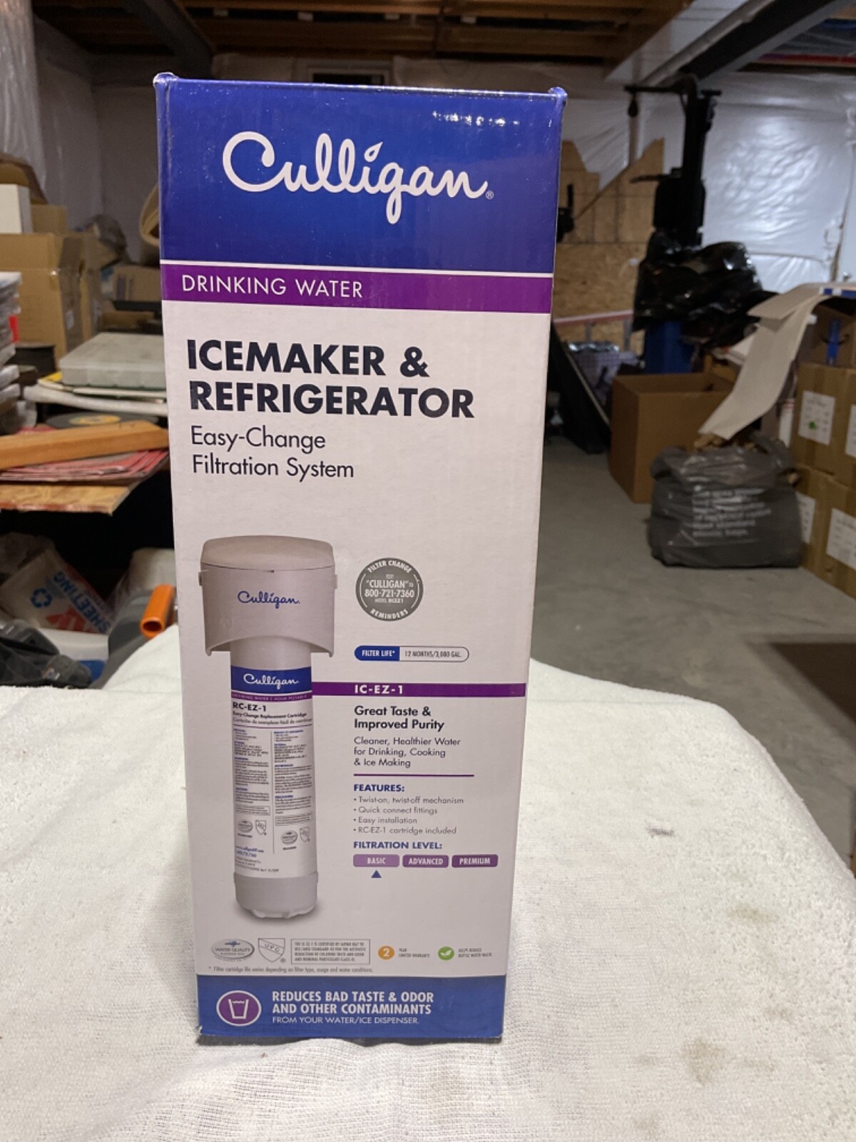 Culligan IC-EZ-1 Drinking Water Filter Level 1 Icemaker & Refrigerator Ice Maker