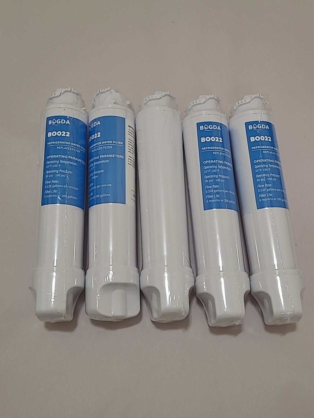 Bogda Water Filter Replacement Frigidaire BO022 4 Packs Plus One Unlabeled Free
