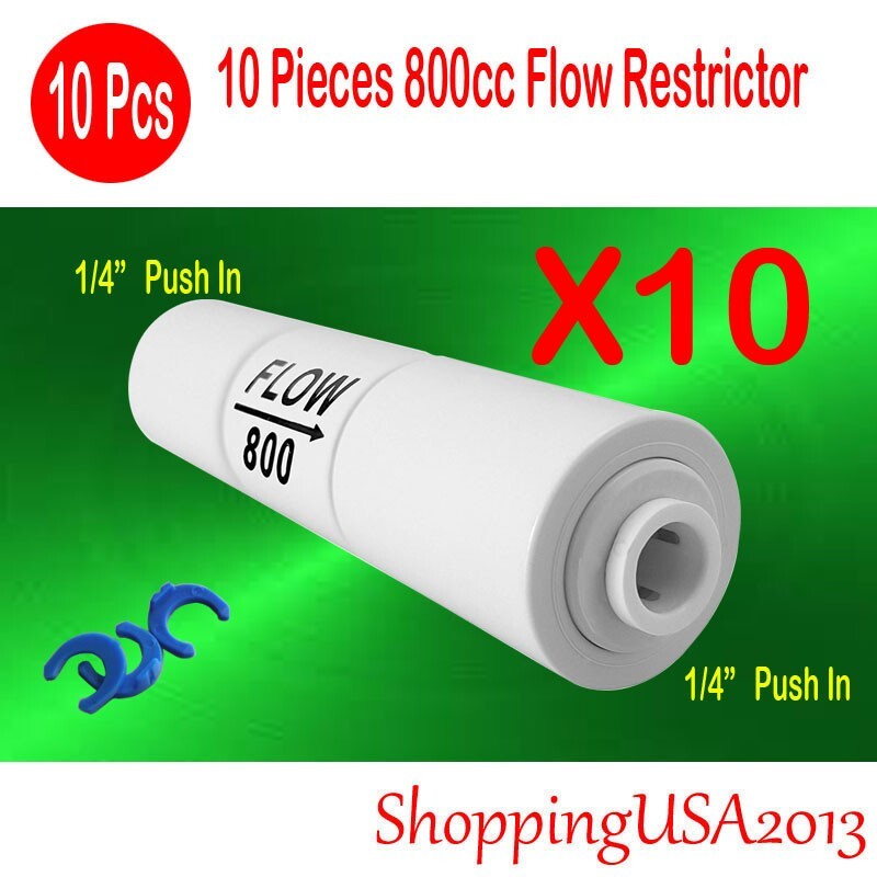 10 Pcs 800ML CC Flow Restrictor Quick Connect Push In Water Filter Under-sink